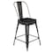 Flash Furniture 24" Black Metal Counter Stool-Black Poly Seat CH-31320-24GB-BK-PL2B-GG - alternate 7